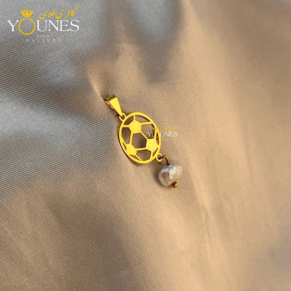 تصویر دوم آویز طلا توپ مرواریدی